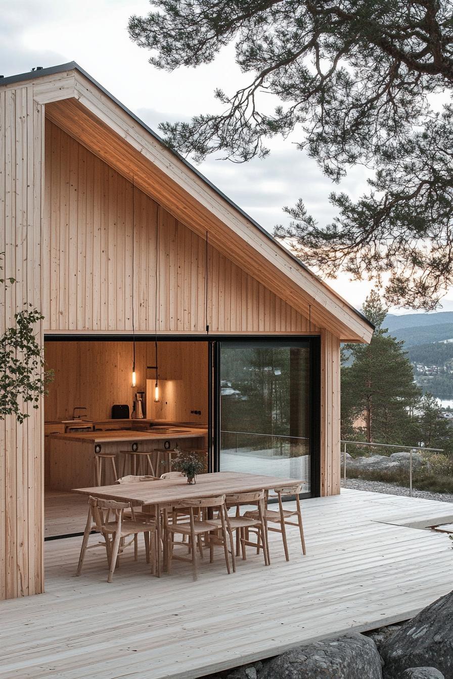 modern prefab Scandinavian minimalist cabin in stunning Scandinavian mountains 2