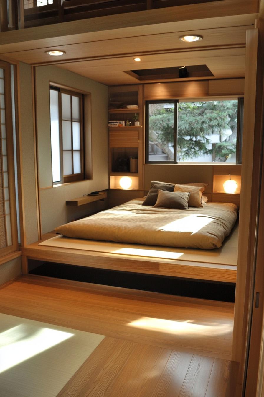 modern unique japanese style zen home large futon sleeping area