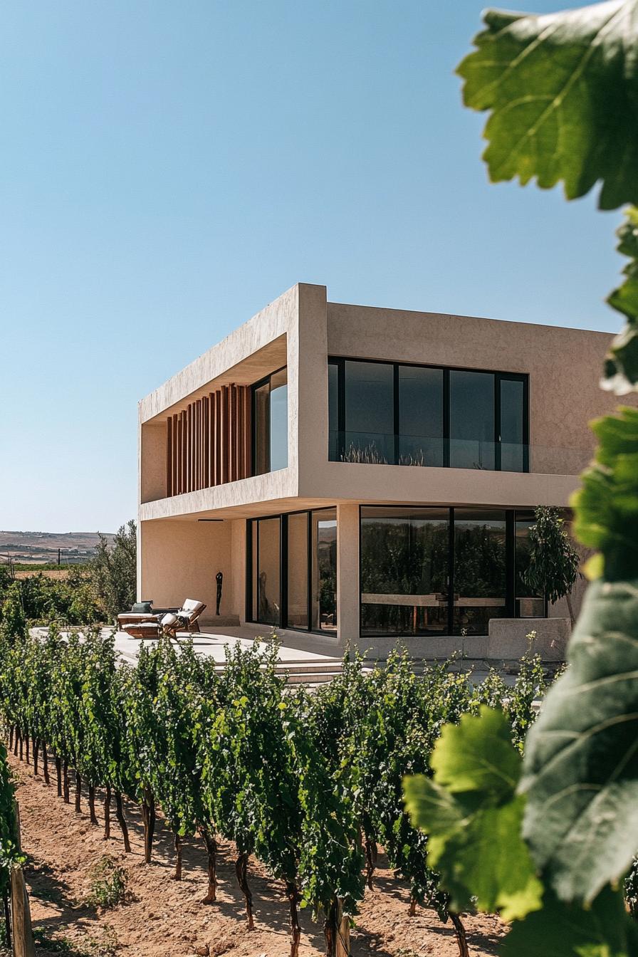 luxury modern Cypriot villa with terraced vineyards 1