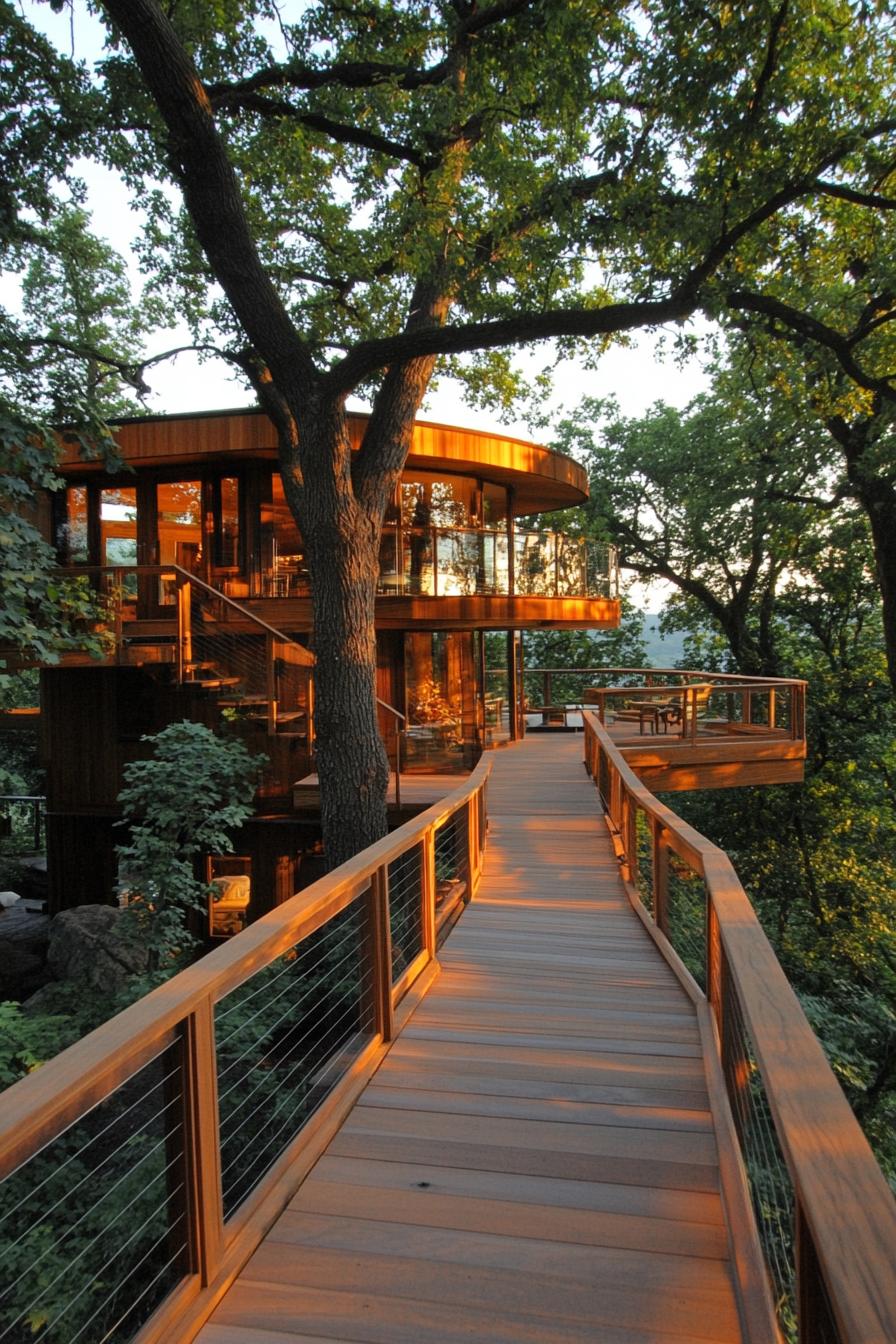 luxury modern treehouse complex 1