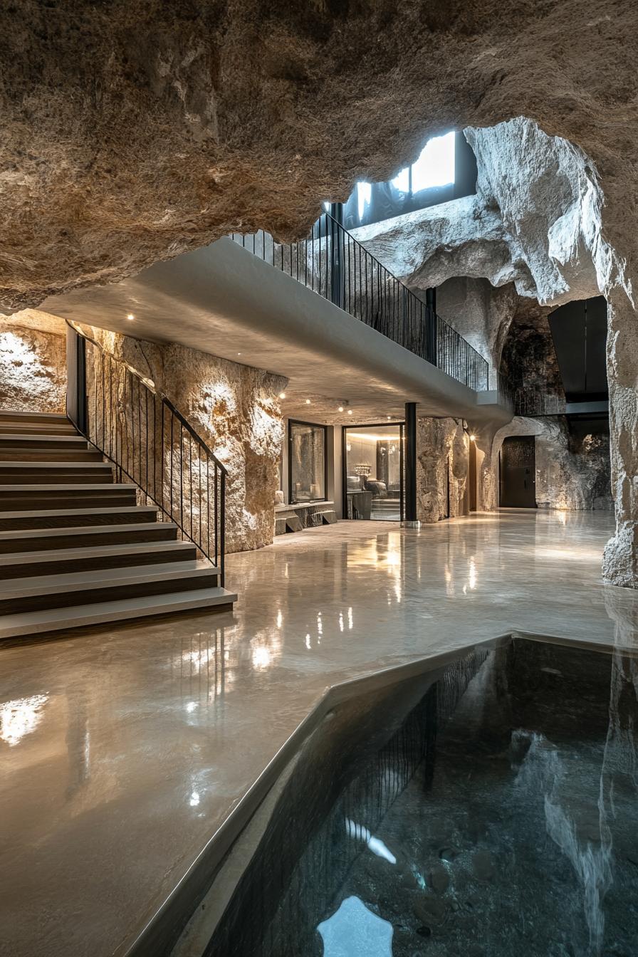 massive modern cave mansion pallace 2