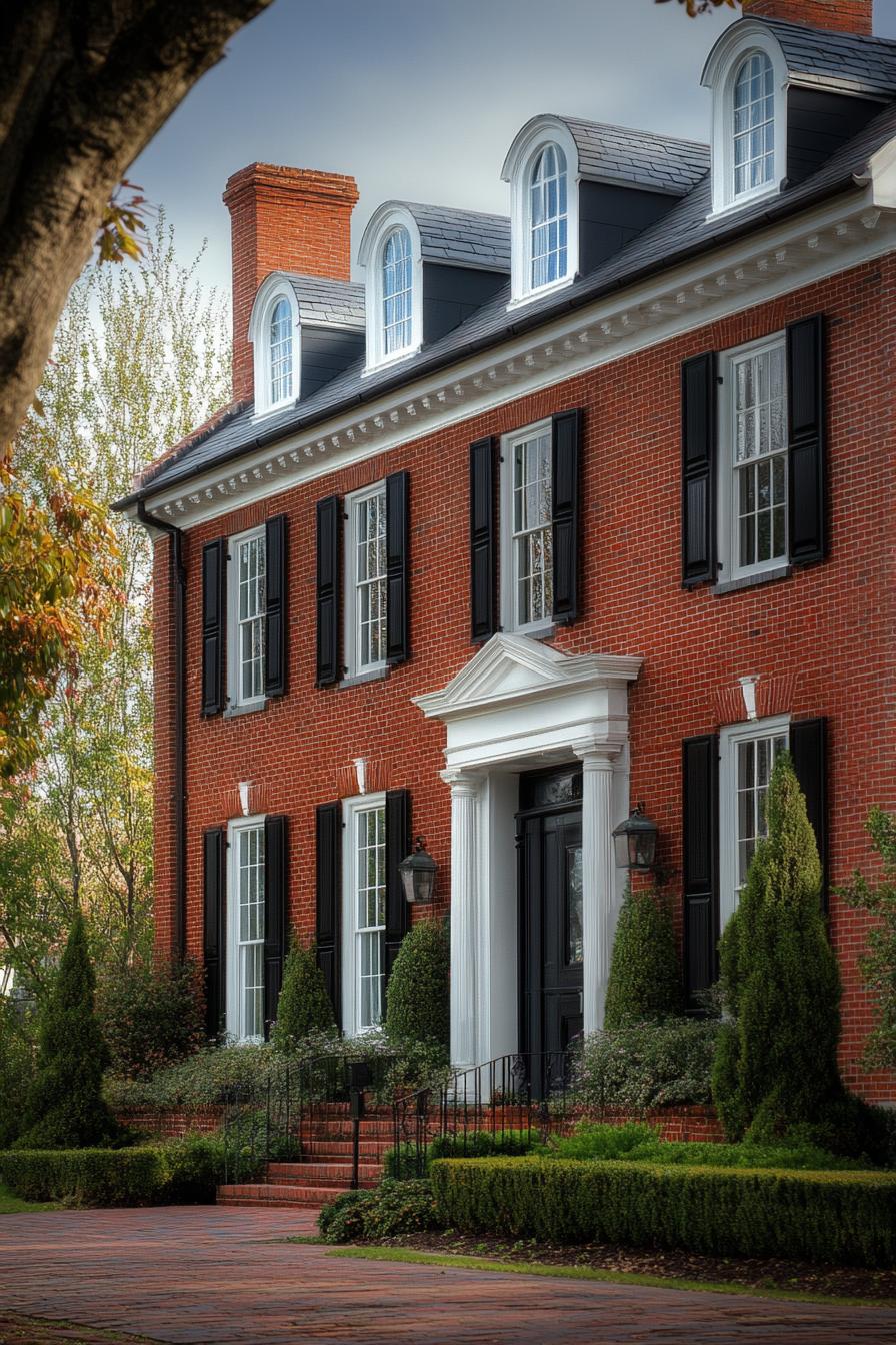 modern colonial federal row style house 3