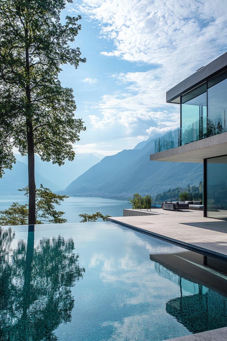 modern lakeside villa with infinity pool 2