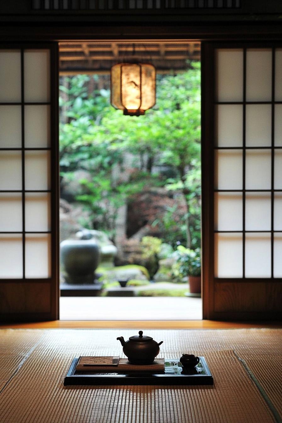 modern unique japanese style zen home tea ceremony area 1