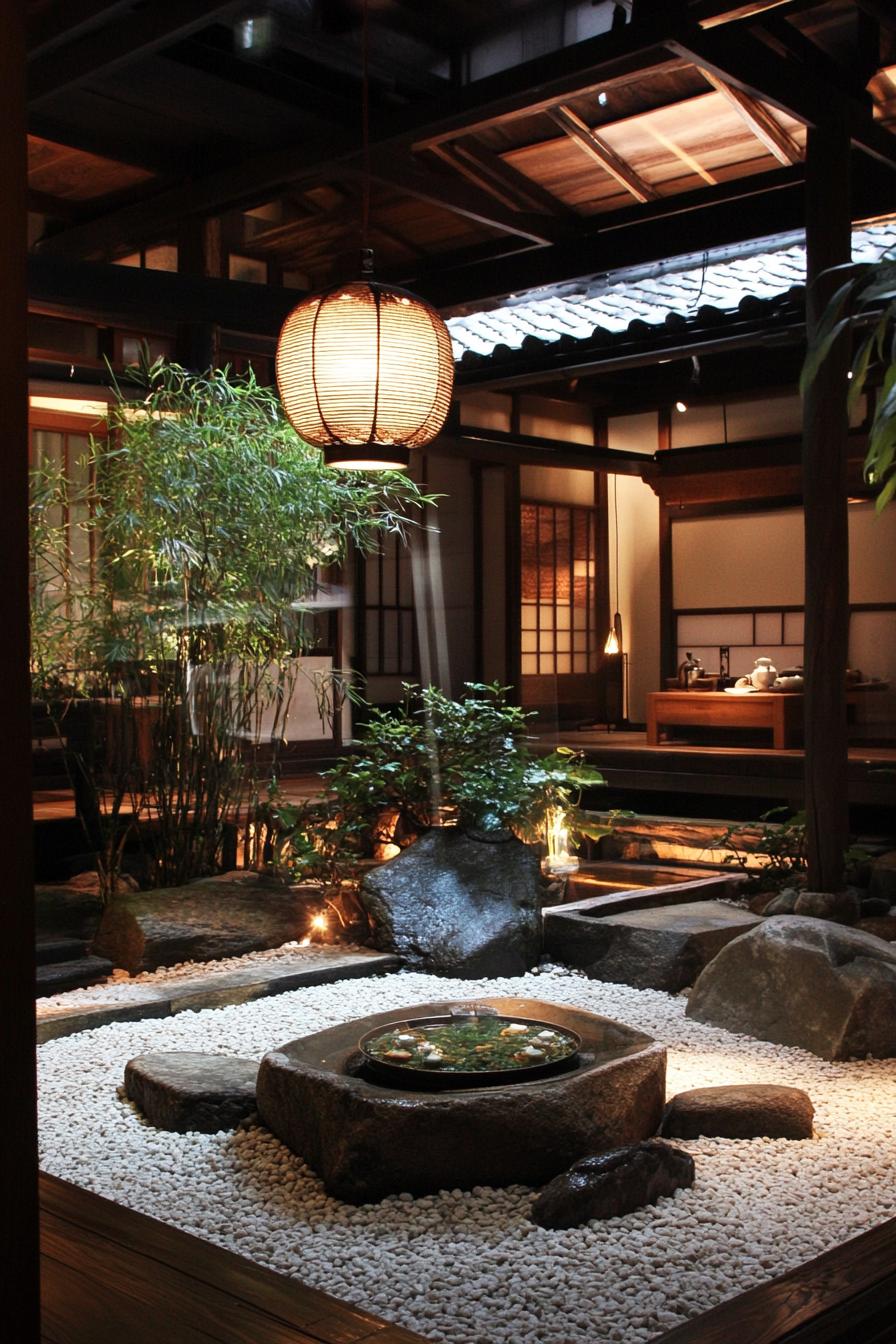 modern unique japanese style zen home tea ceremony area