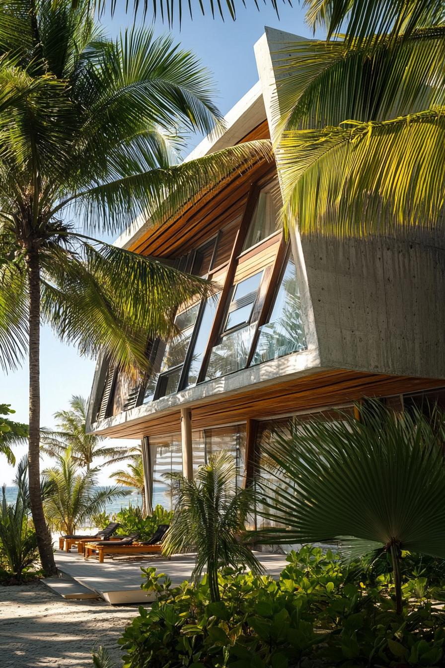 sail boat style beach house facade architectural marvel 1