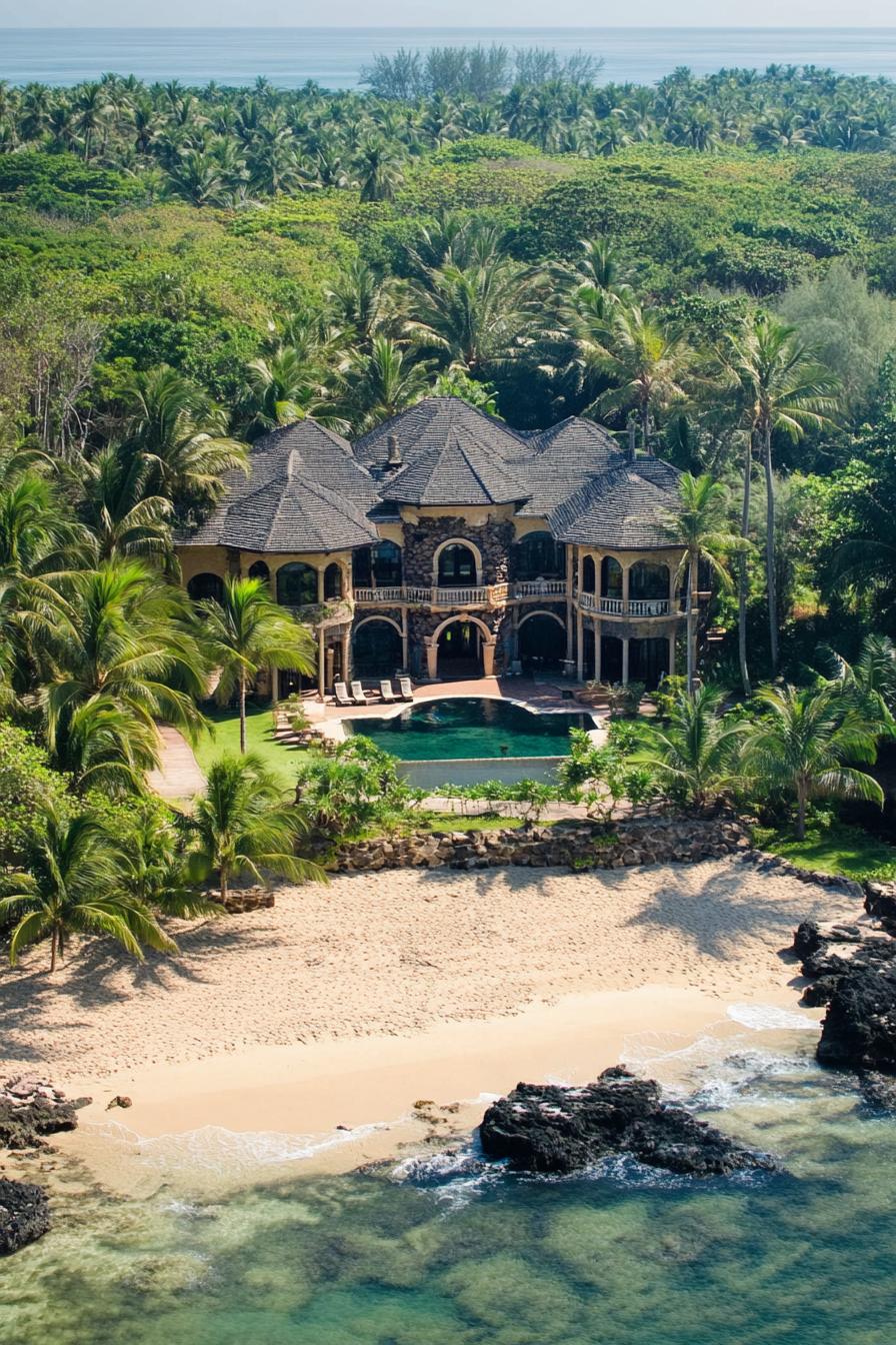 unique tropical giant mansion with private beach 1