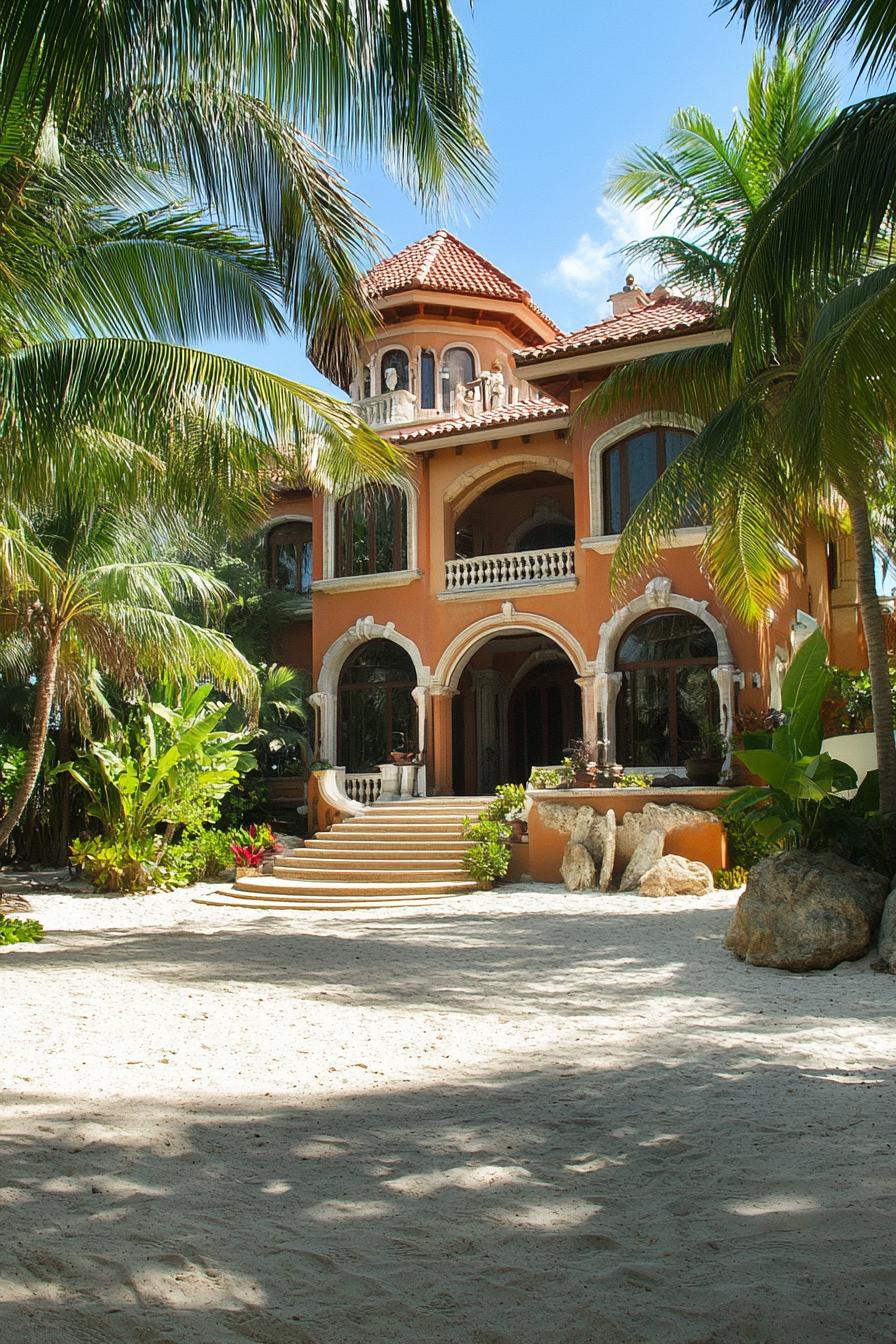 unique tropical giant mansion with private beach 2