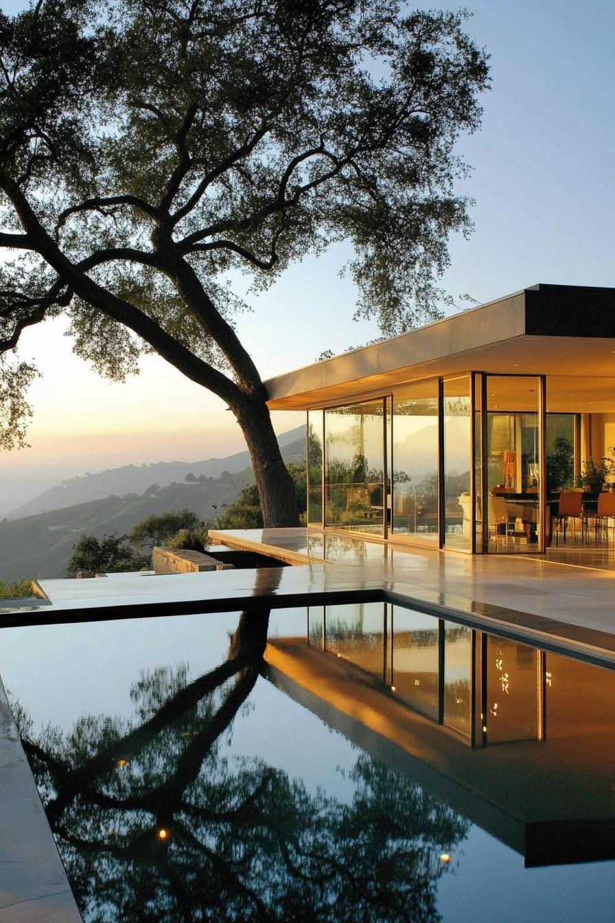 all glassed wall dream house with stunning tree line and valley views 3