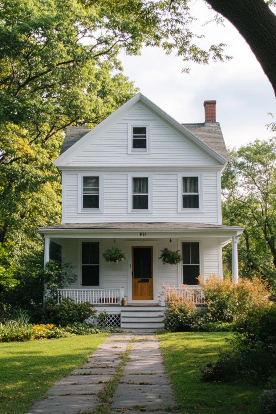 suburban house with clapboard siding 3