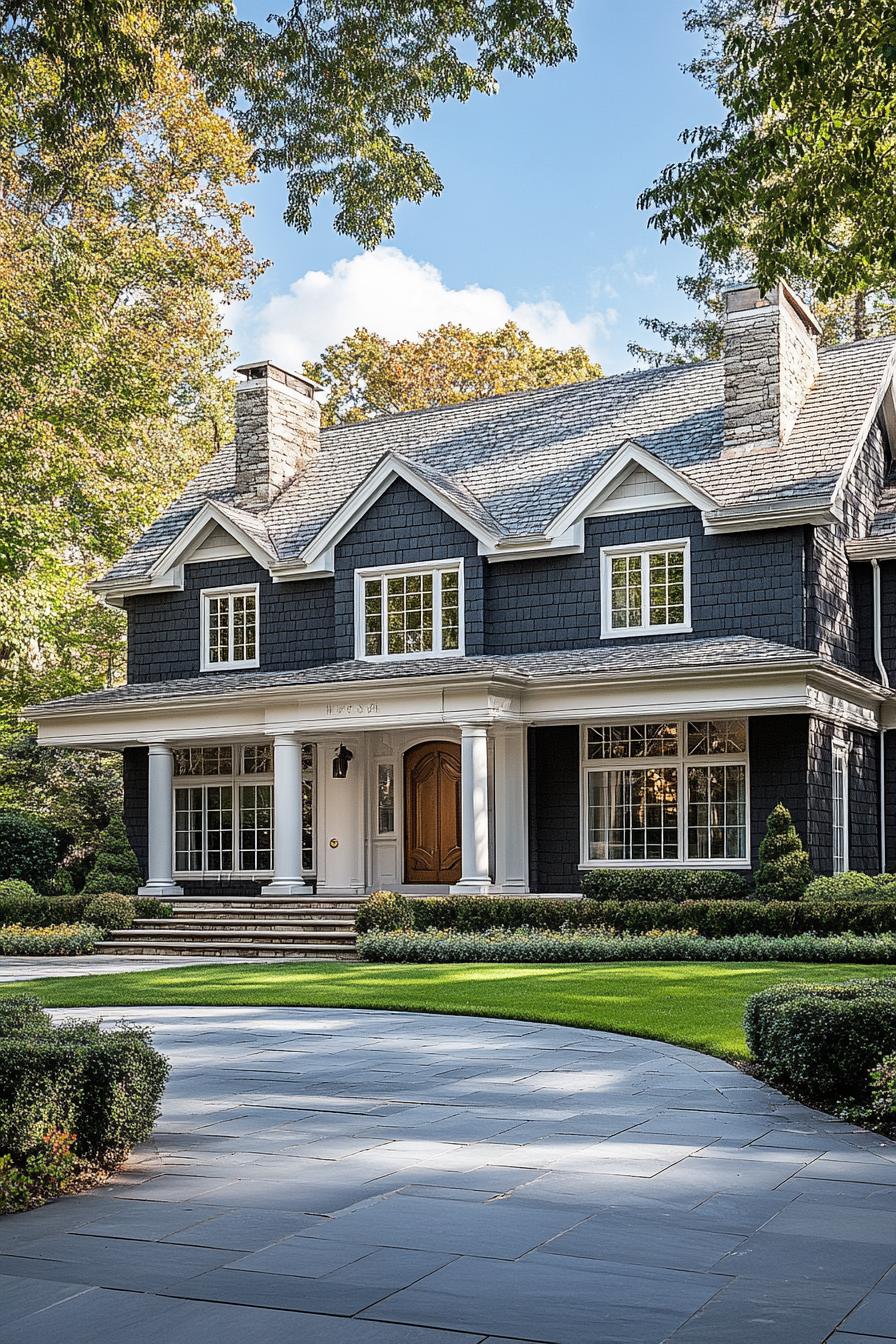 suburban house with clapboard siding 4