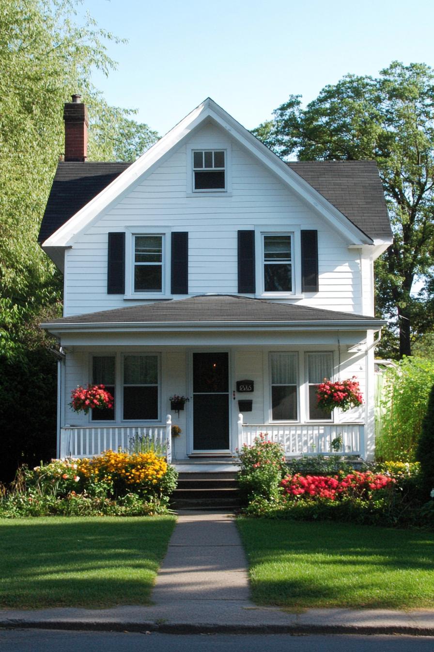 suburban house with clapboard siding 8