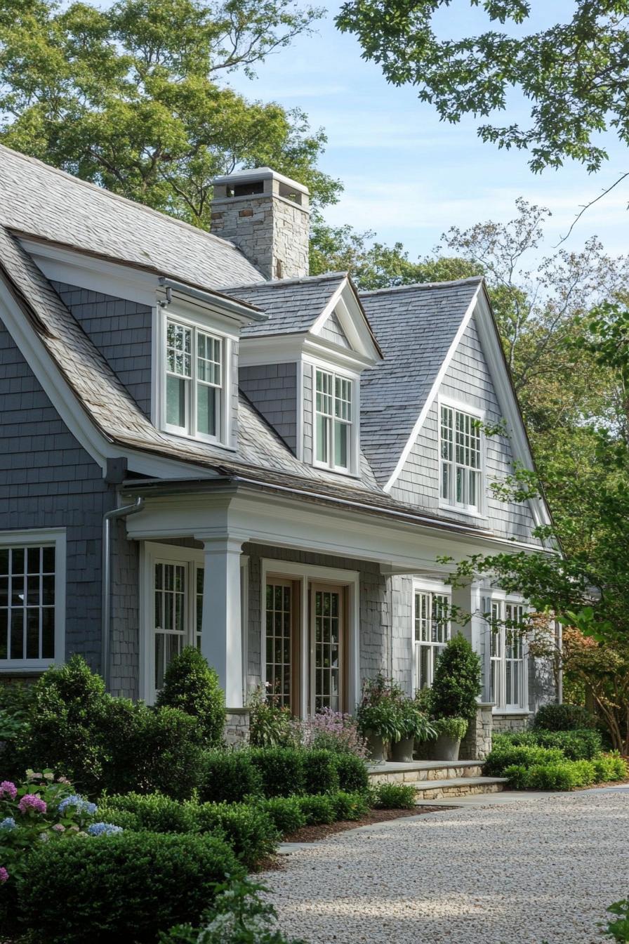 suburban house with clapboard siding