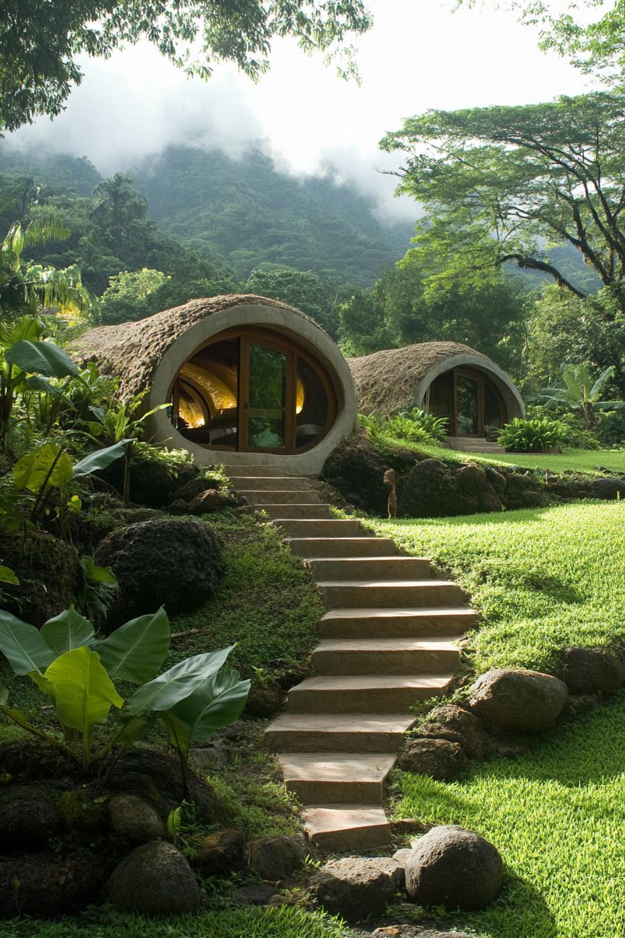 earth sheltered cabins in a tropical mountain site 1