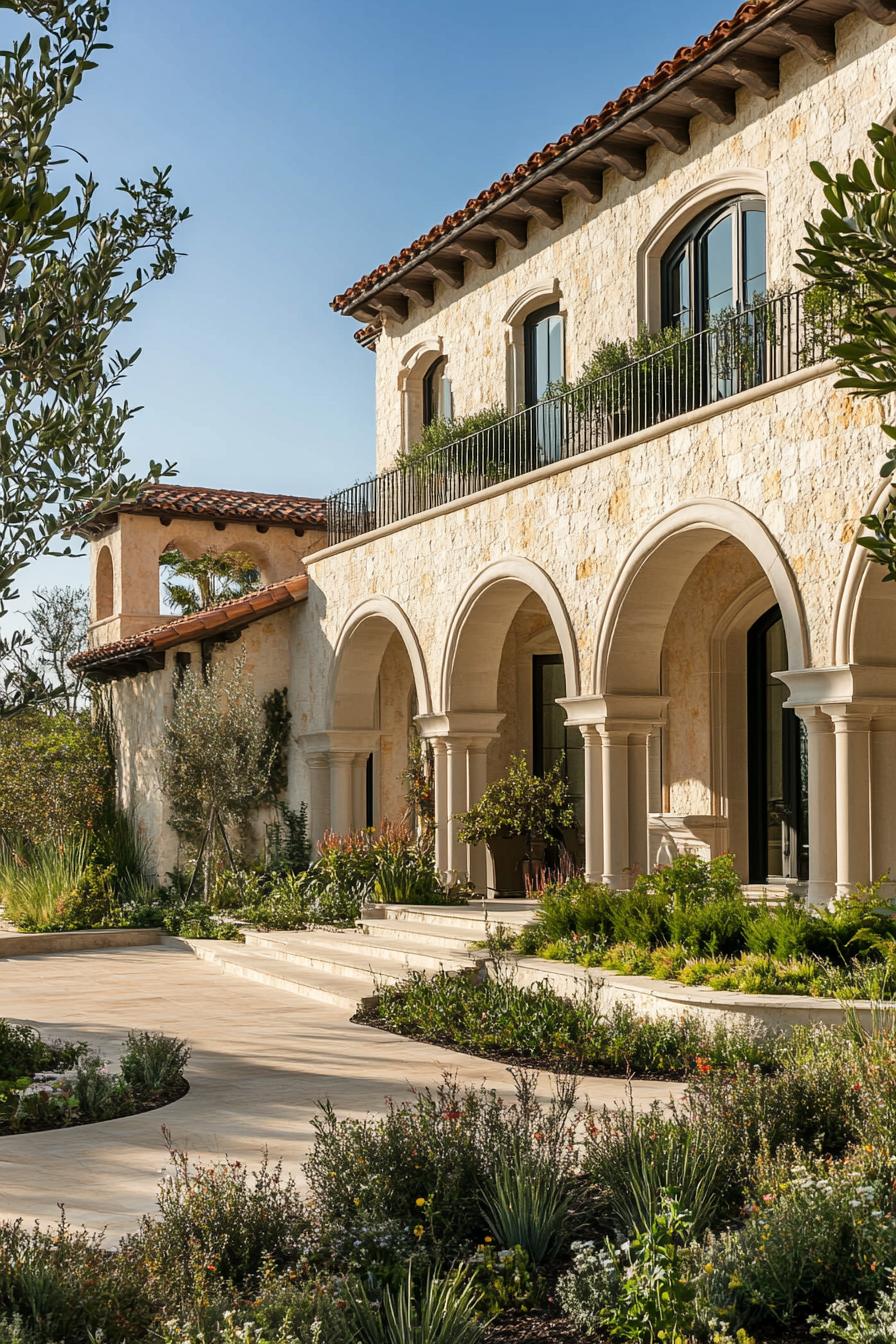 new mediterranean house with Ogee Arches in stunning mediterranean landscape 1