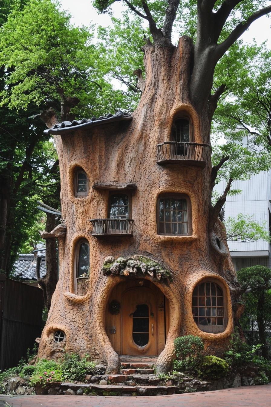 unusual unique house tree