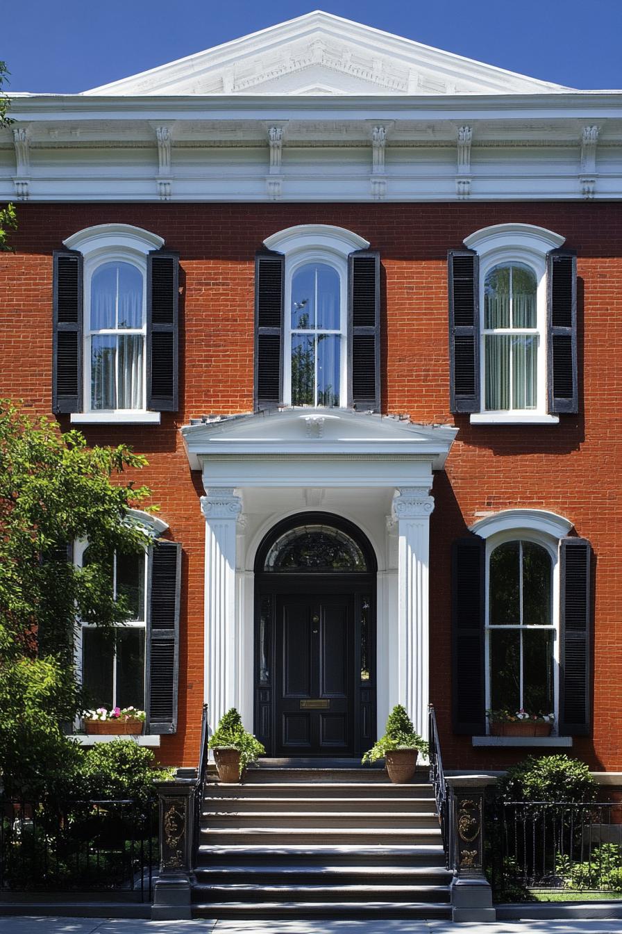 red brick georgian house revival