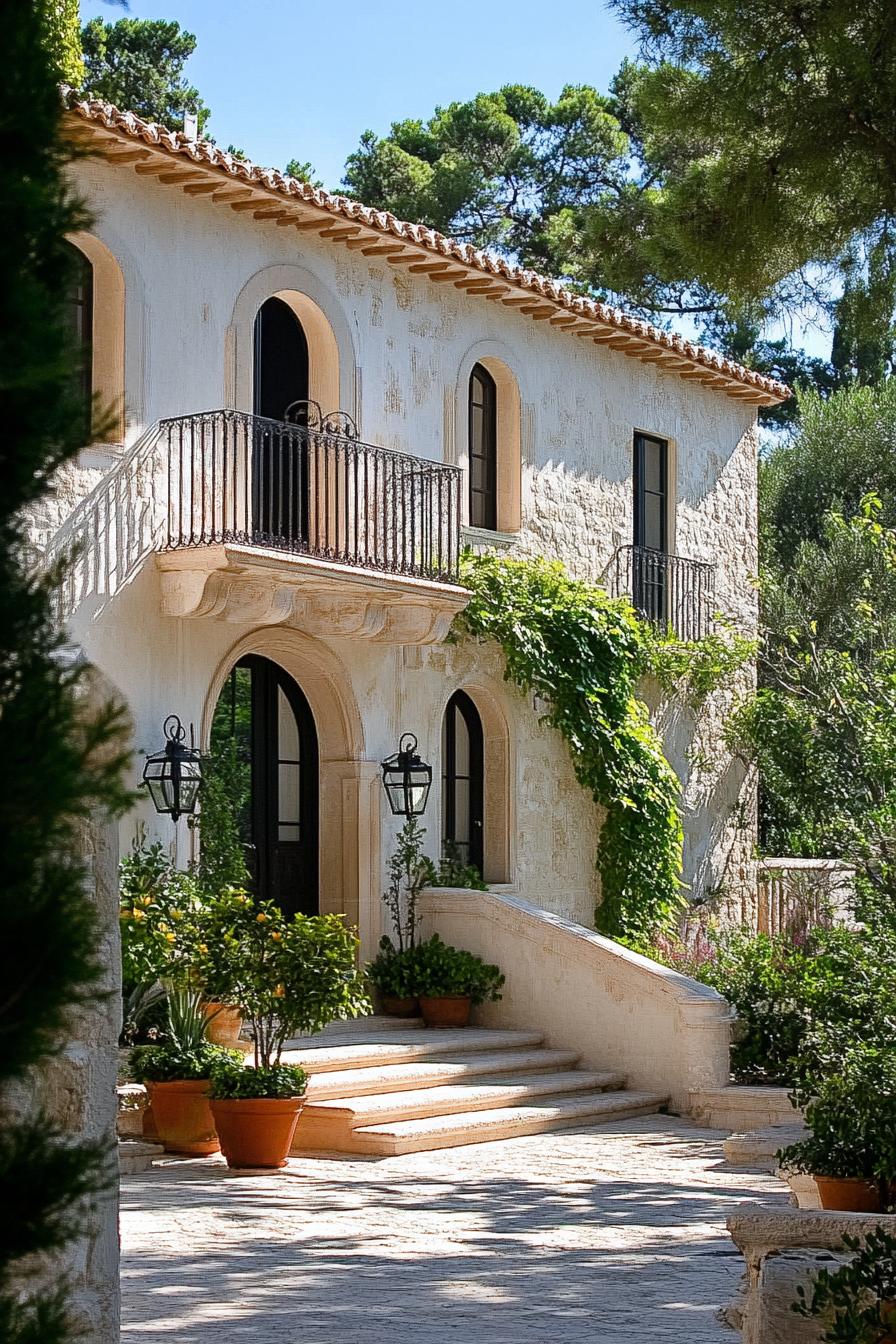 new mediterranean house with arhces stunning mediterranean landscape