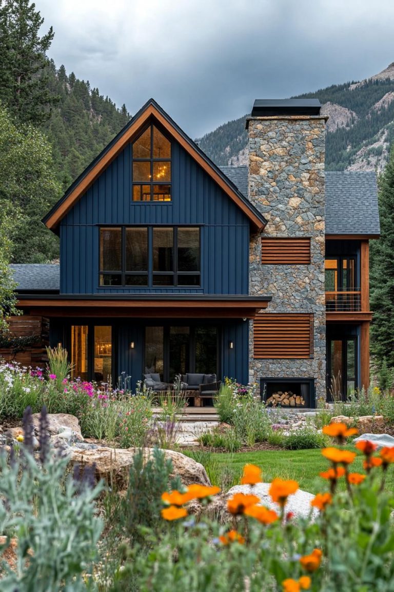 Rustic Mountain Cabin Exterior Paint Colors