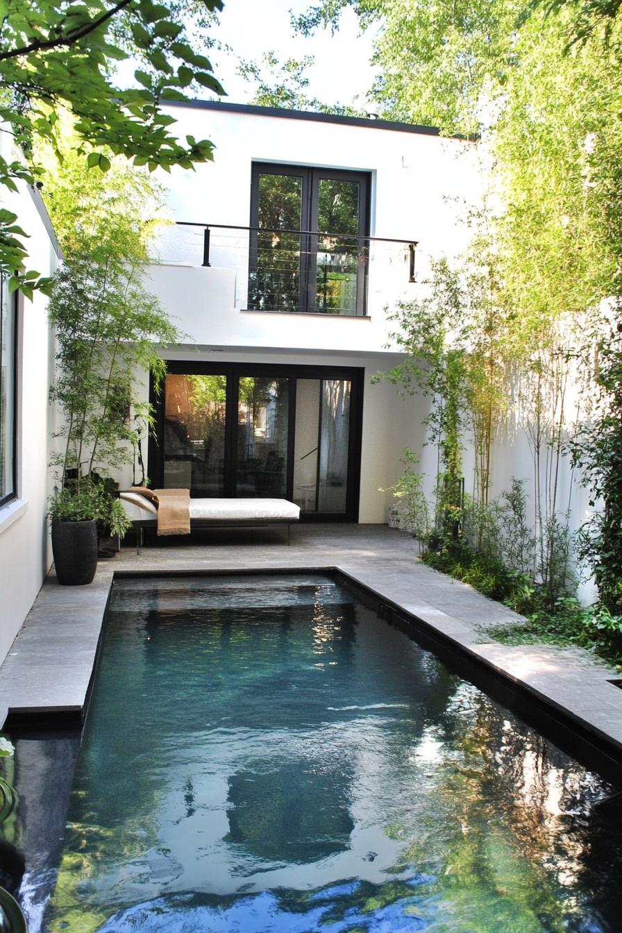 modern small courtyard pool with garden 1