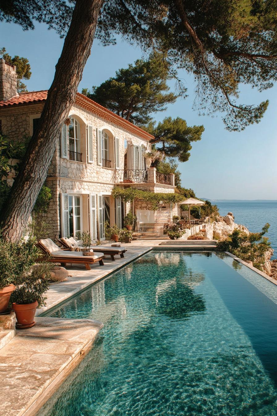 dream mediterranean luxury villa beachfront with olive tree garden and pool 2