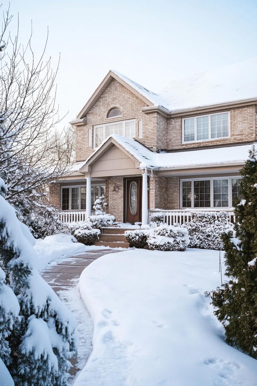 suburban house exterior in winter 5