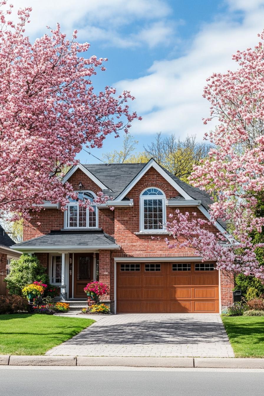 suburban house exterior in spring 5