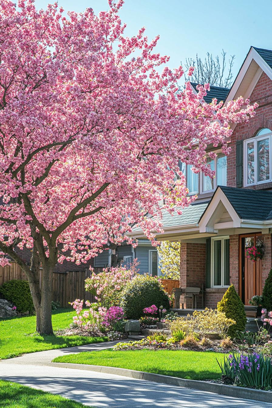 suburban house exterior in spring 6