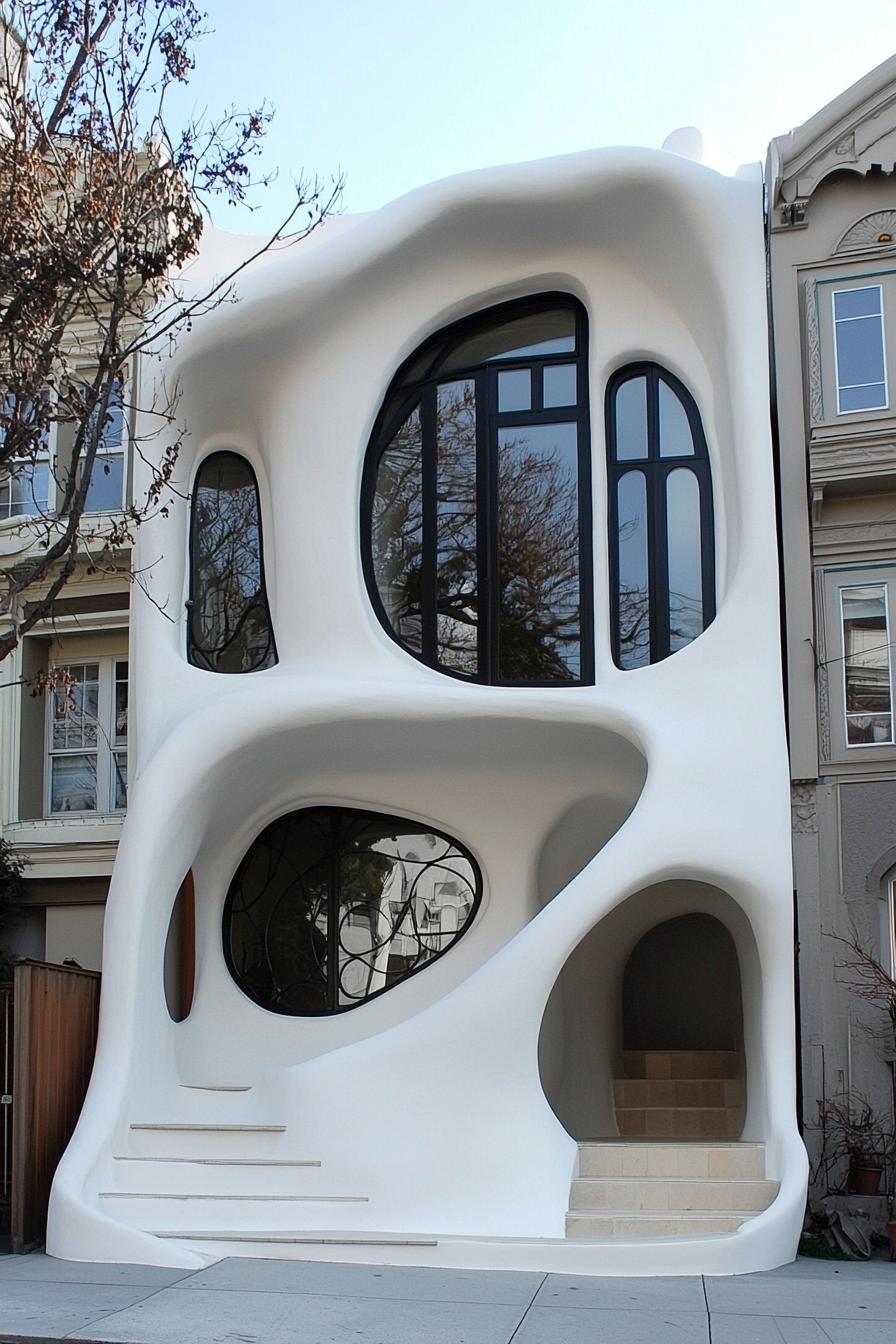 unusual daliesque house facade