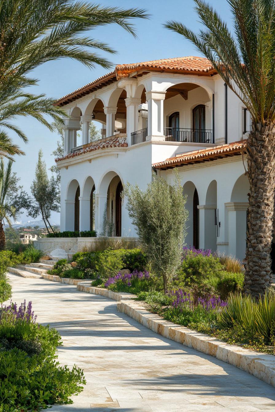 new mediterranean house with Segmental Arches in stunning mediterranean landscape 2