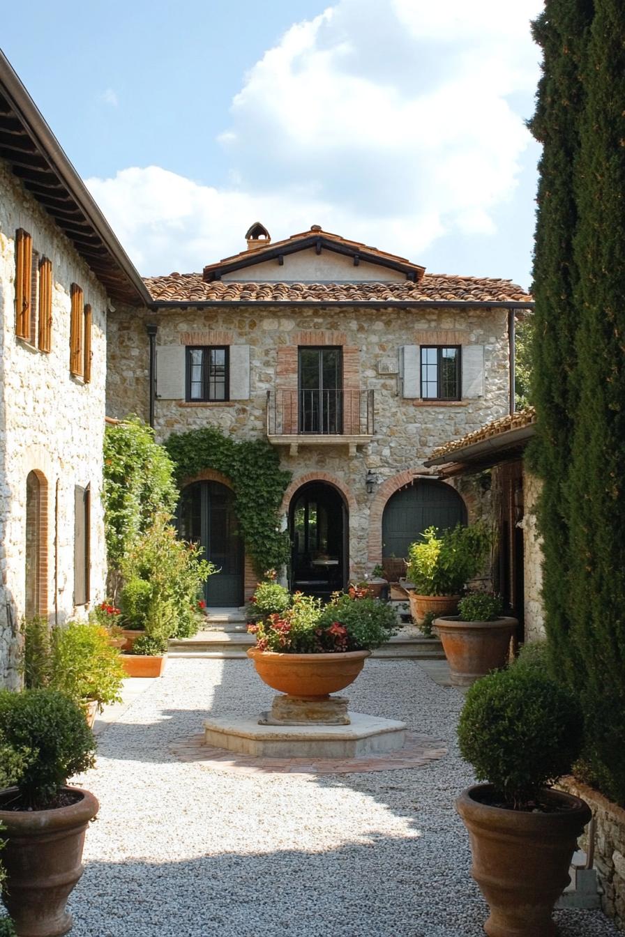 new tuscan house courtyard 2