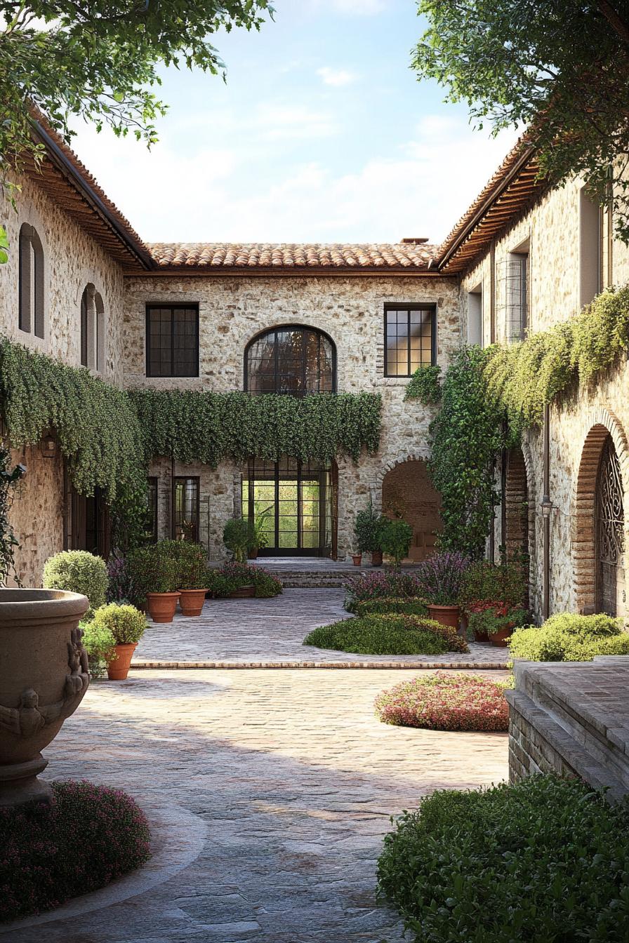 new tuscan house courtyard 3