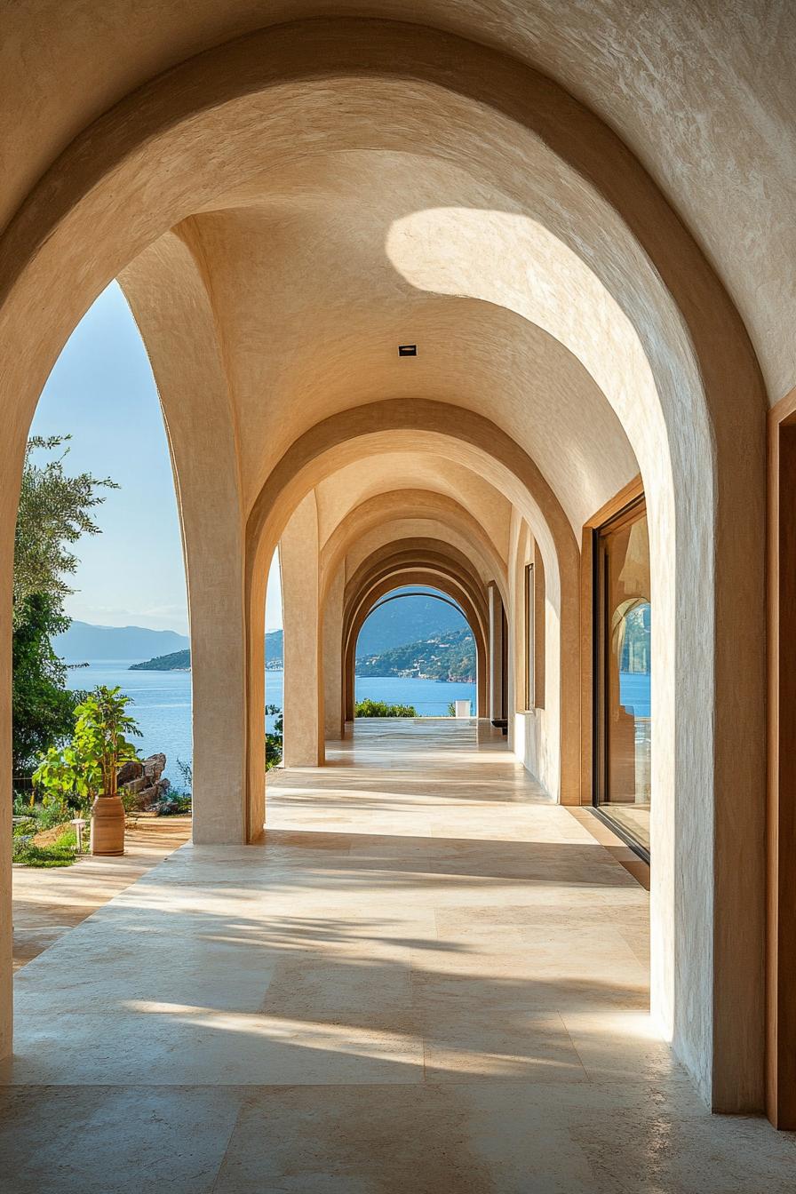 new mediterranean house with Elliptical Arches in stunning mediterranean landscape 2