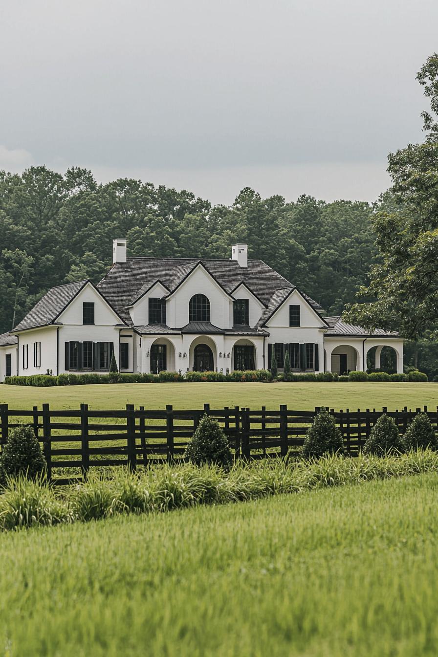 Elegant country mansion with expansive lawn