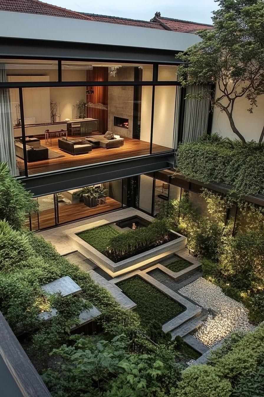 modern rooftop terrace with zen garden 2