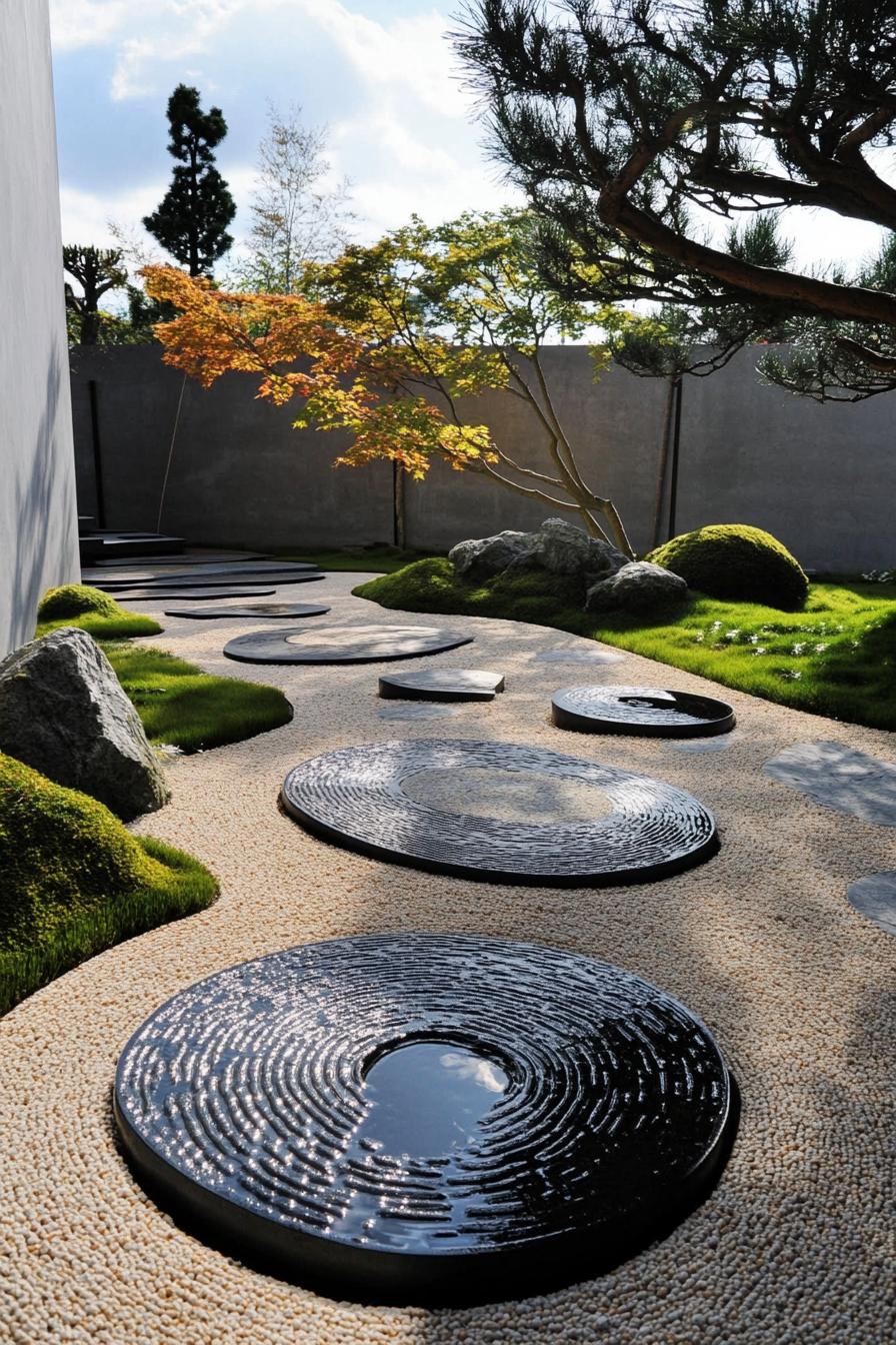 modern rooftop terrace with zen garden 3