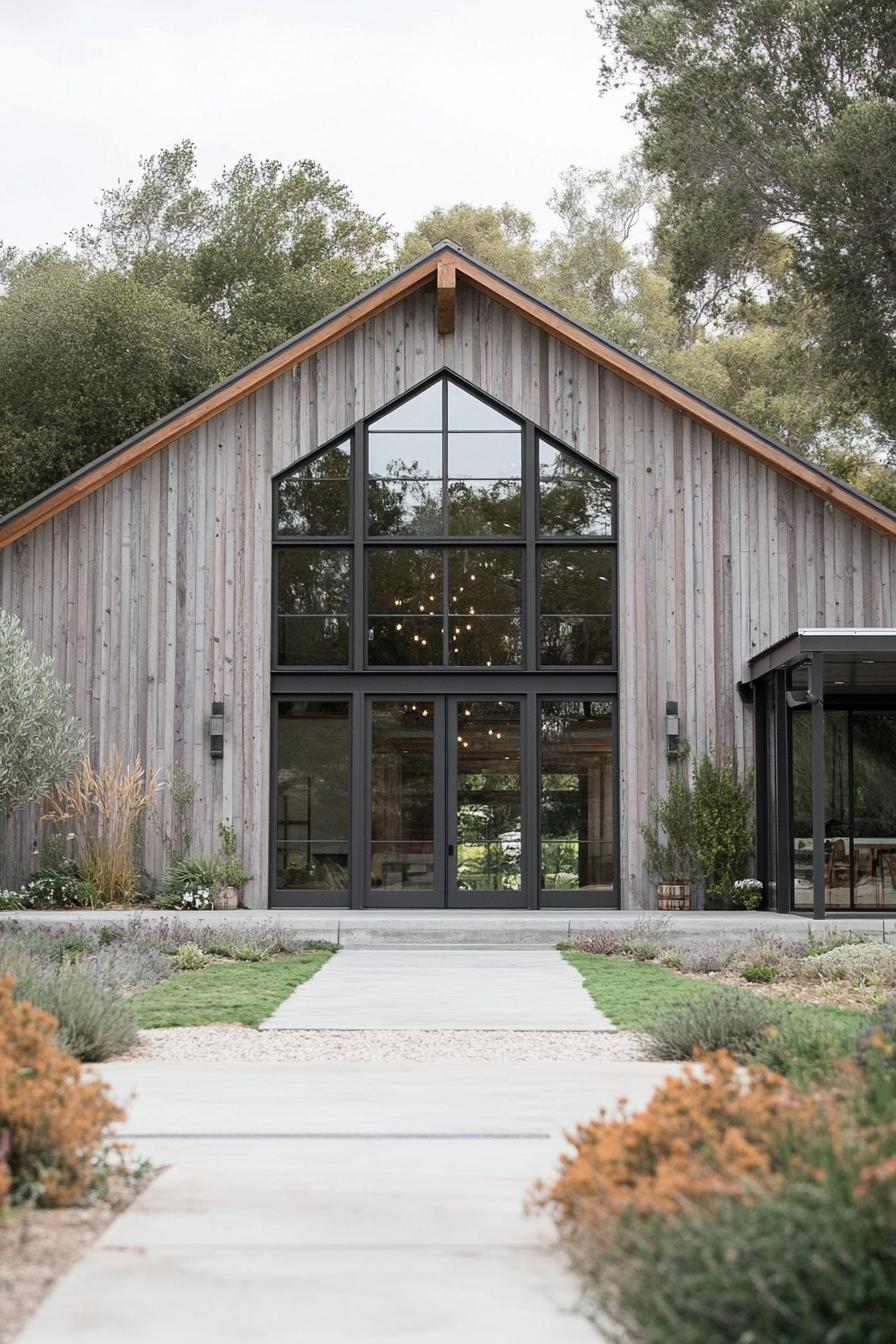 Barn house with a modern gable design