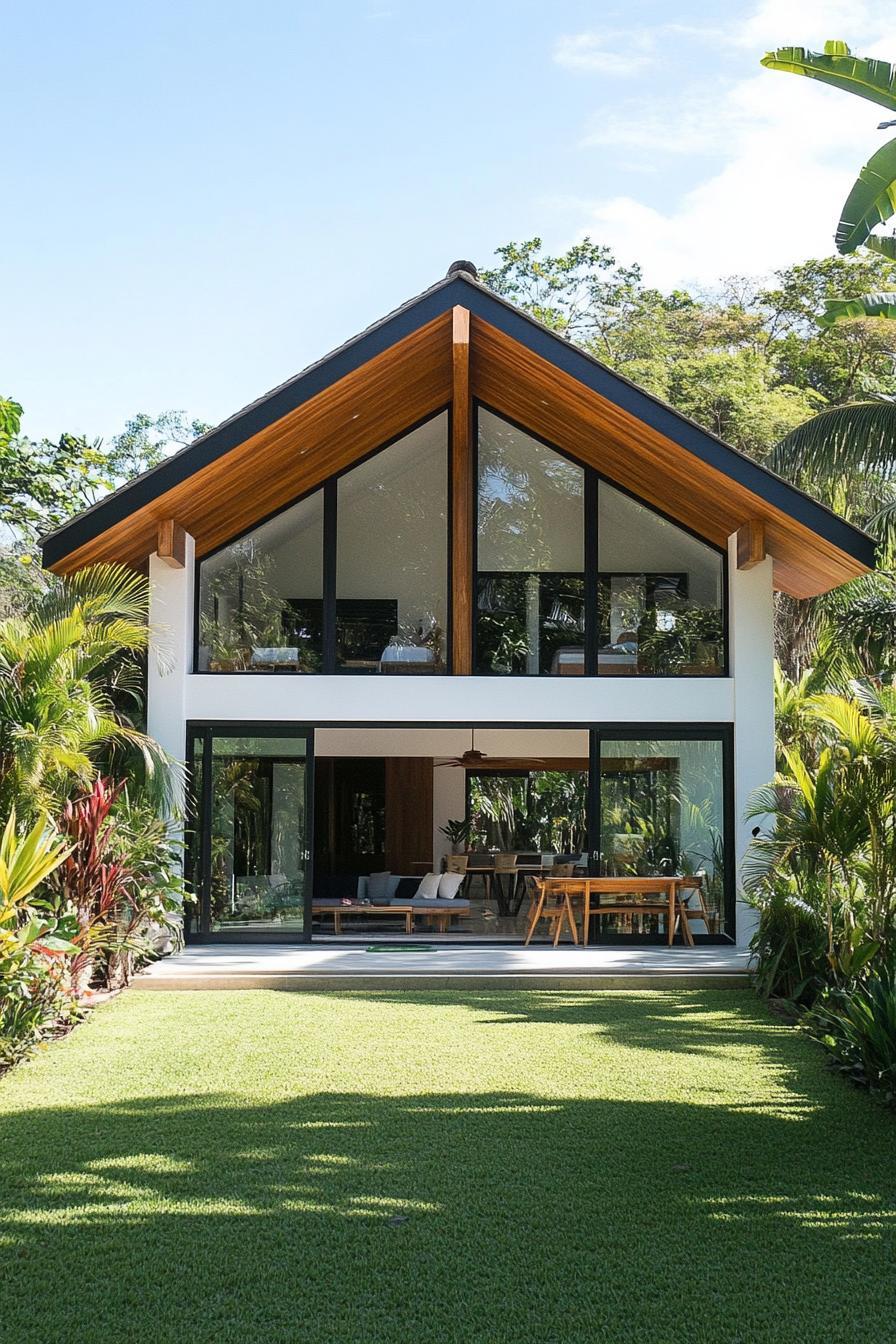 Modern tropical home with open glass facade