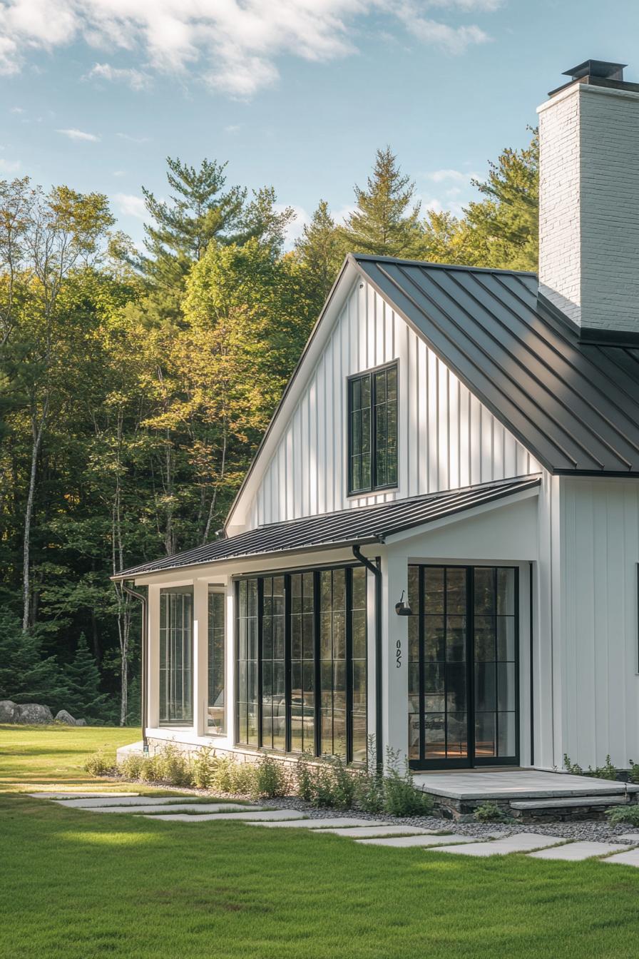 Modern farmhouse with a sleek design