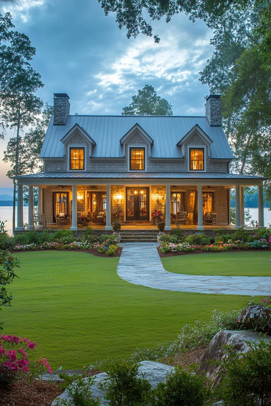 Charming house with a wrap-around porch and beautiful garden