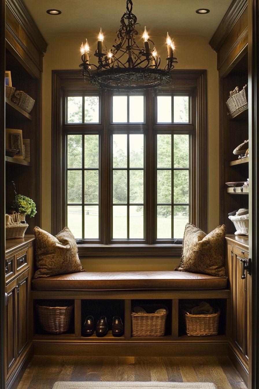 Cozy nook with window and bench