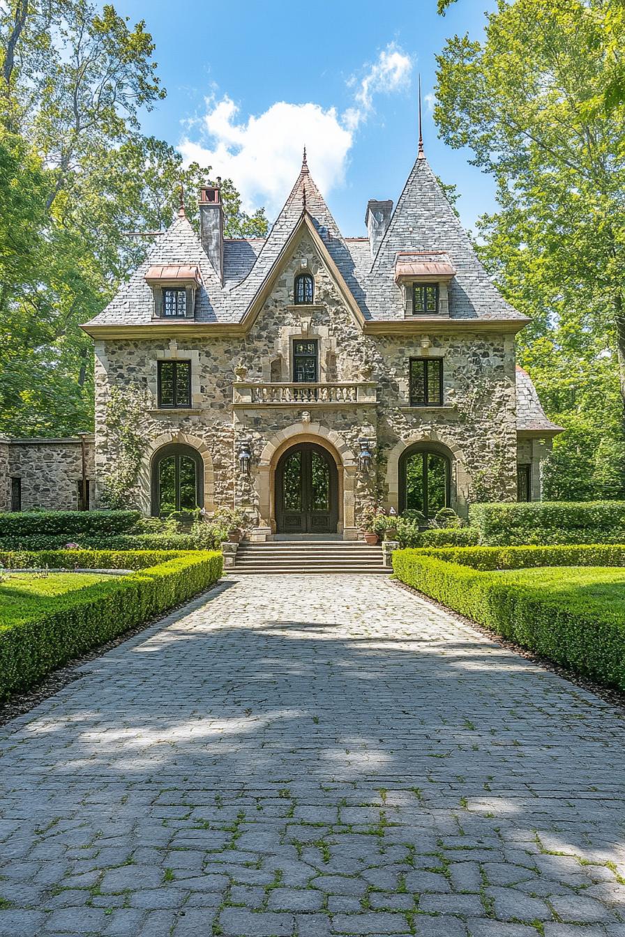 Charming stone mansion with lush gardens