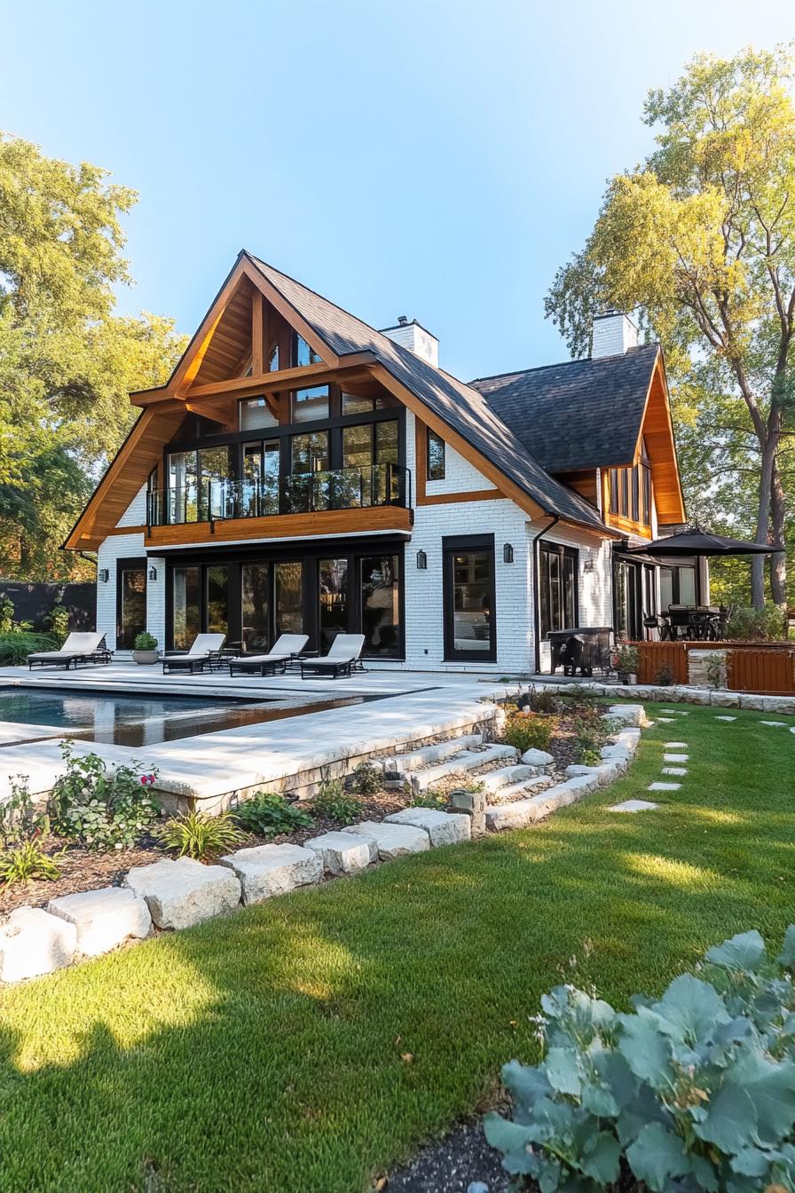 Cozy cabin meets contemporary in leafy elegance