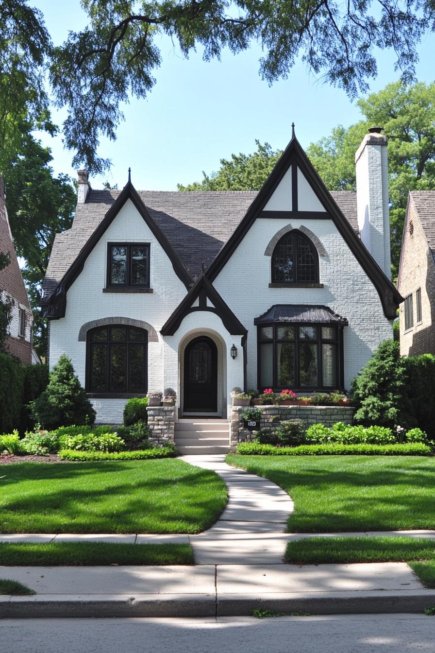 Charming Modern Tudor House with Lush Garden