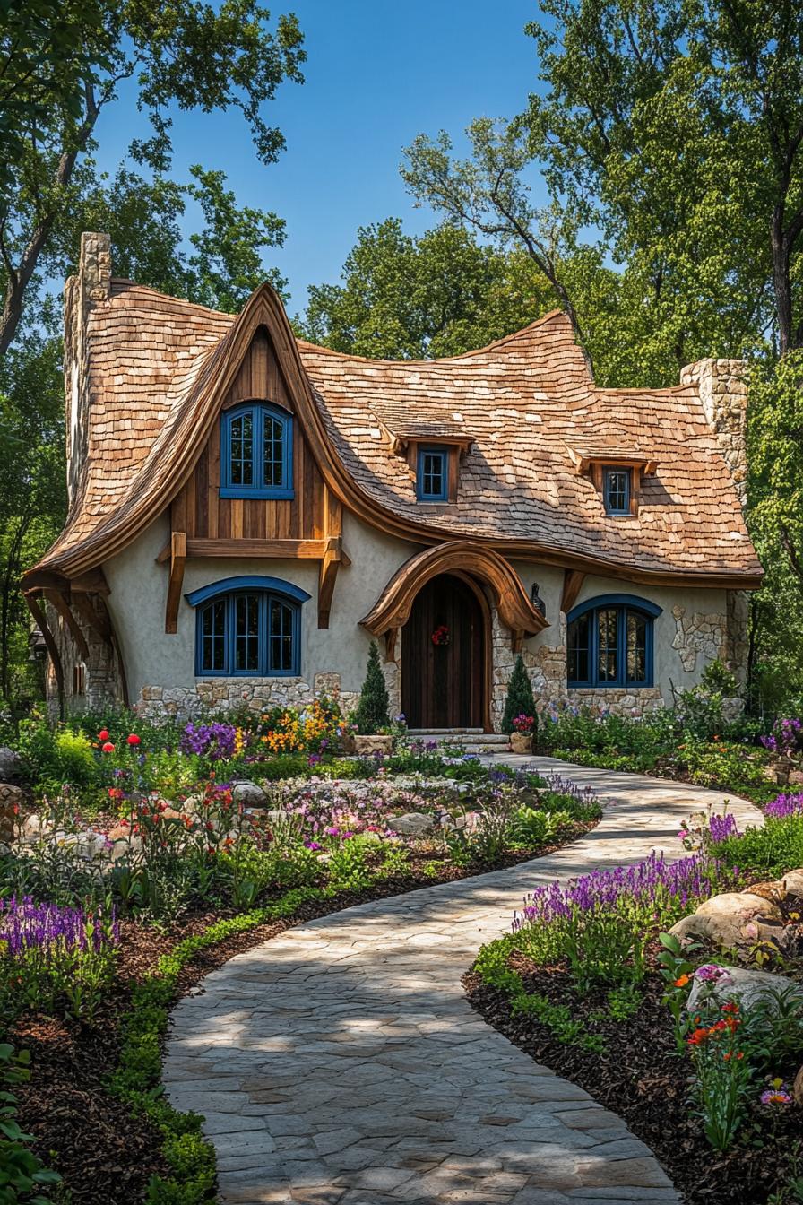 Charming storybook home nestled in a lush garden