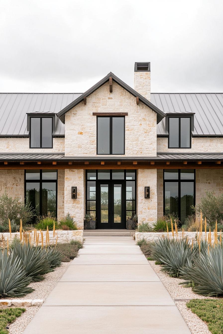 Rustic farmhouse with modern elements