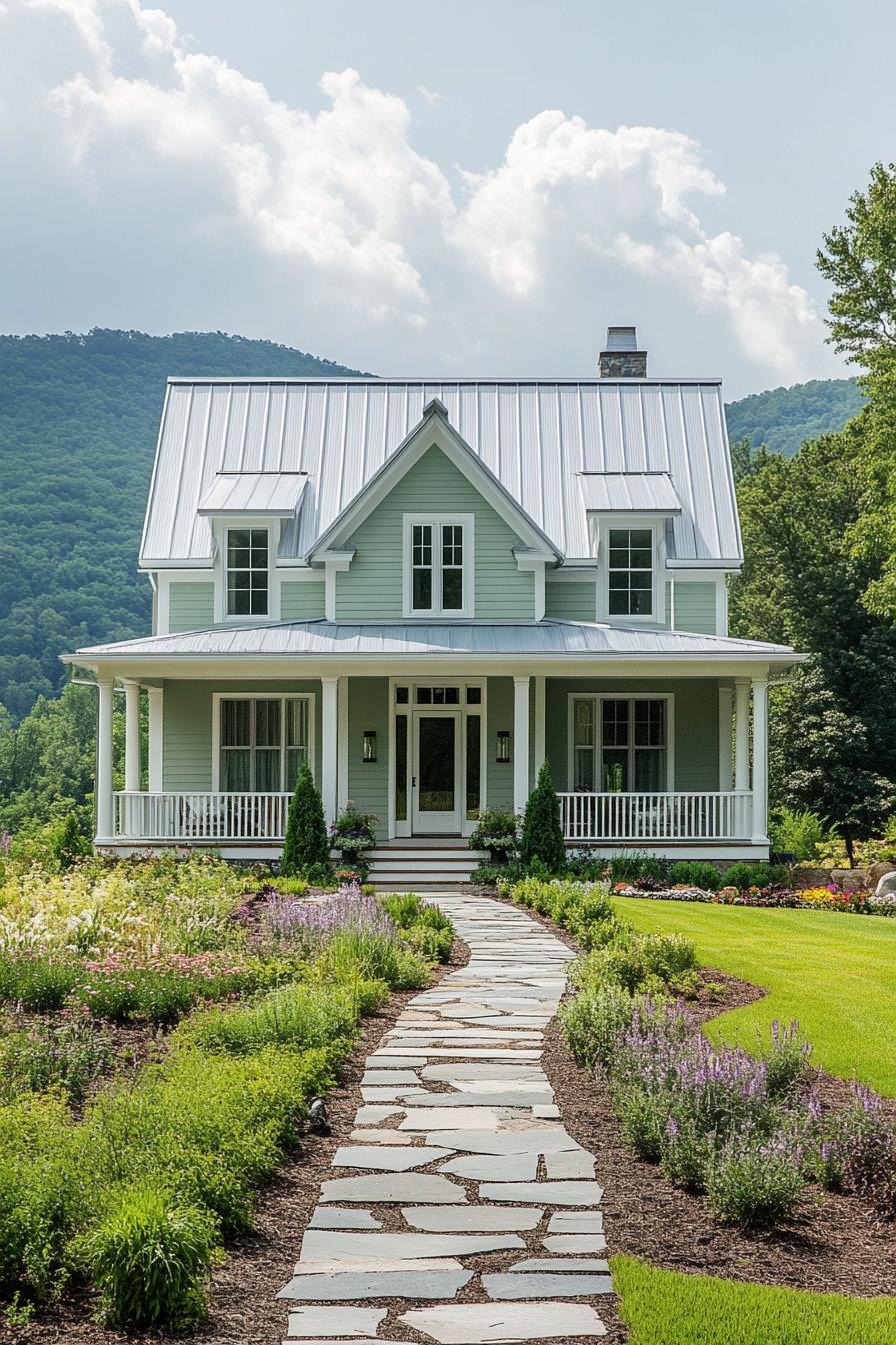 Charming farmhouse with garden path