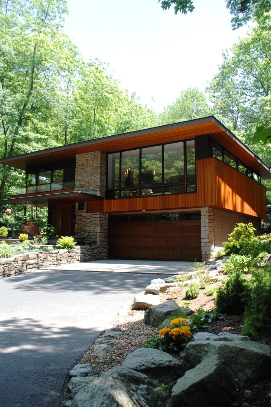 Modern design in a forest setting