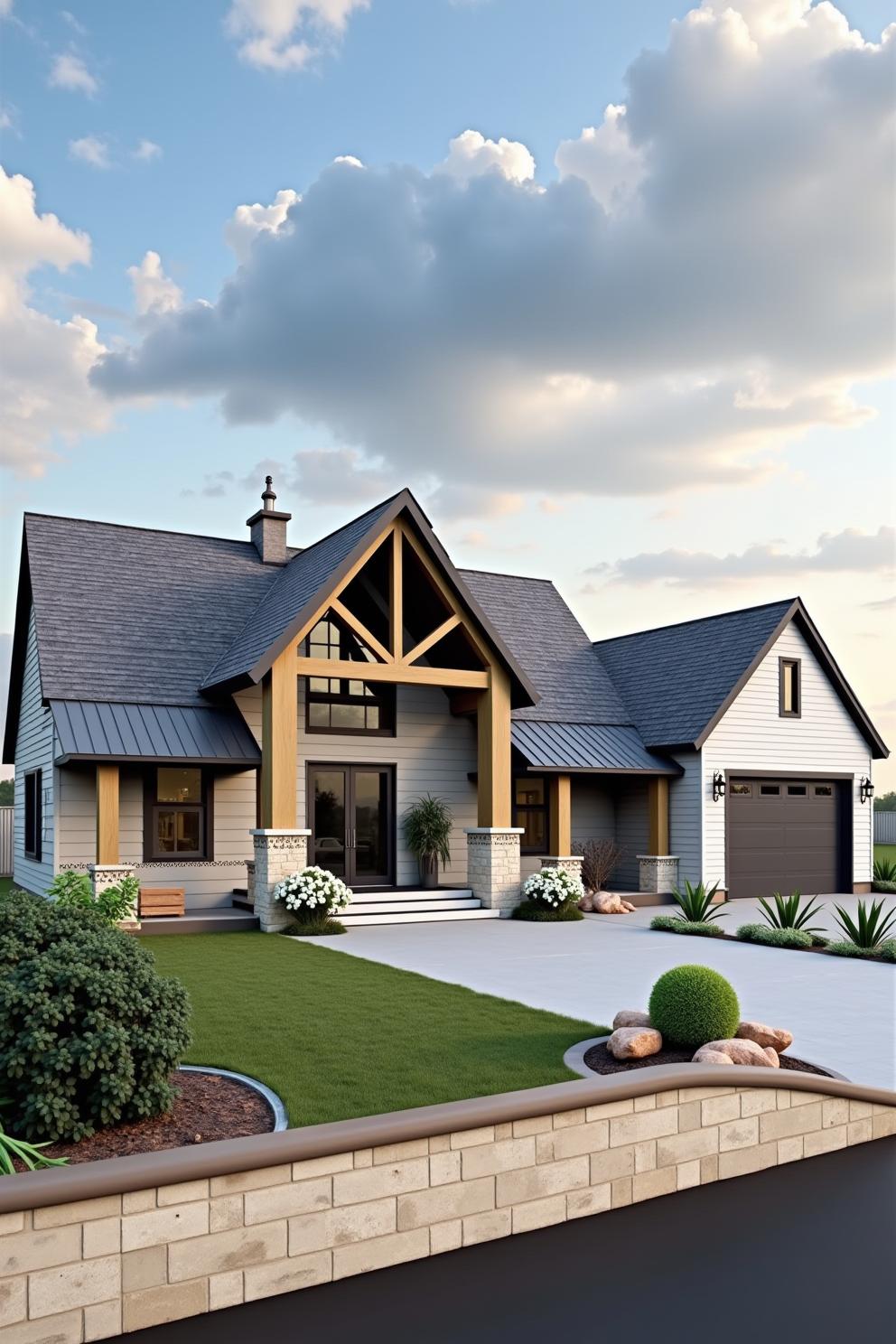 Single-story home with a large front porch