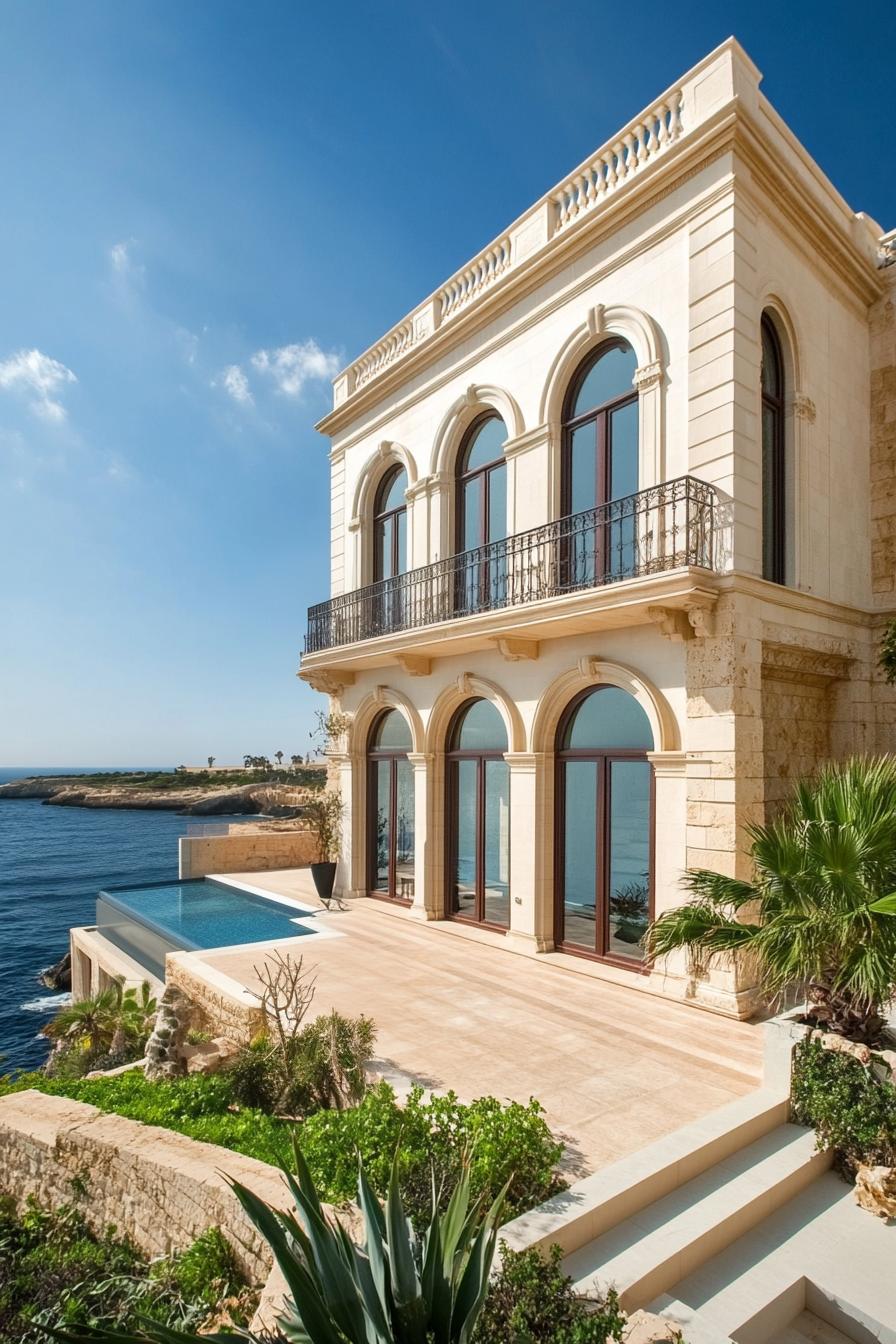 Luxurious seaside villa with panoramic views